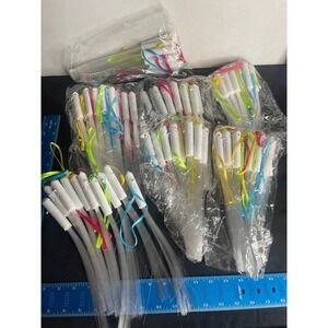 80pc Fiber Optic LED Light Up Hair Clips Multicolor Glow Party Favors Rave Gear